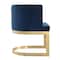 Manhattan Comfort Aura Dining Chair in Royal Blue and Polished Brass, PK2 2-DC026-BL - alternate 7